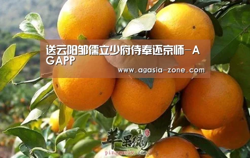 送云阳邹儒立少府侍奉还京师-AGAPP(图1) 送云阳邹儒立少府侍奉还京师-AGAPP(图1)